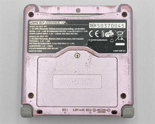 Gameboy Advance SP - Model AGS-101 - Pink - Konsol - SNR XEH50370045 (B Grade) (Genbrug)